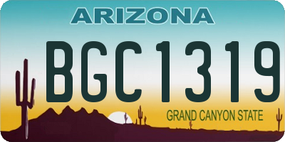 AZ license plate BGC1319