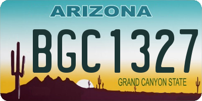 AZ license plate BGC1327