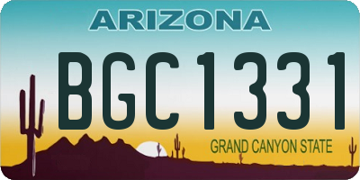 AZ license plate BGC1331