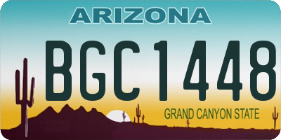 AZ license plate BGC1448