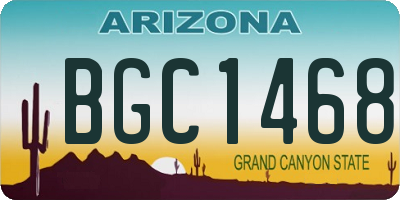 AZ license plate BGC1468