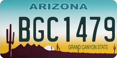 AZ license plate BGC1479