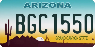 AZ license plate BGC1550