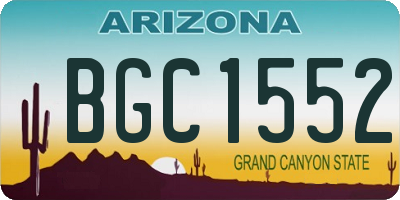 AZ license plate BGC1552