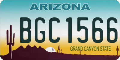 AZ license plate BGC1566
