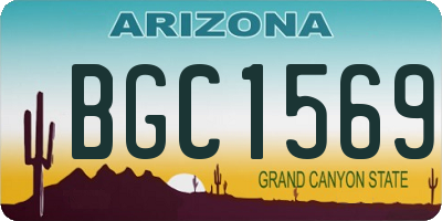 AZ license plate BGC1569