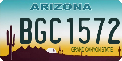 AZ license plate BGC1572