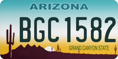 AZ license plate BGC1582