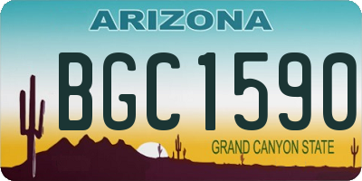 AZ license plate BGC1590