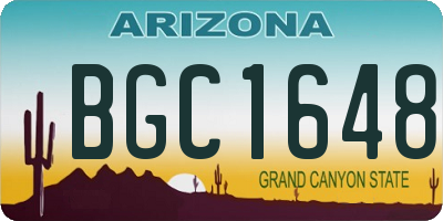 AZ license plate BGC1648