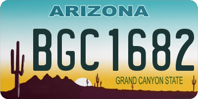 AZ license plate BGC1682