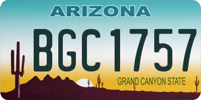 AZ license plate BGC1757