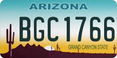 AZ license plate BGC1766