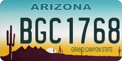 AZ license plate BGC1768