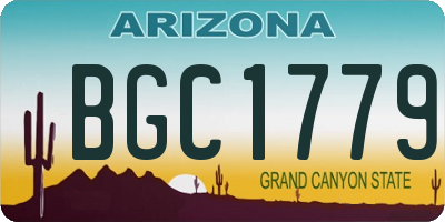 AZ license plate BGC1779