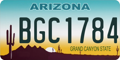 AZ license plate BGC1784