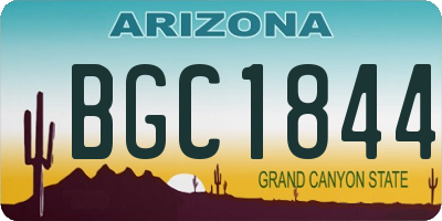 AZ license plate BGC1844