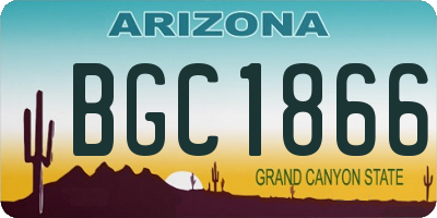 AZ license plate BGC1866