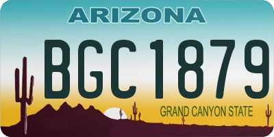 AZ license plate BGC1879