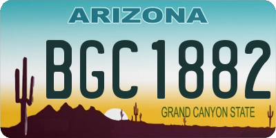 AZ license plate BGC1882