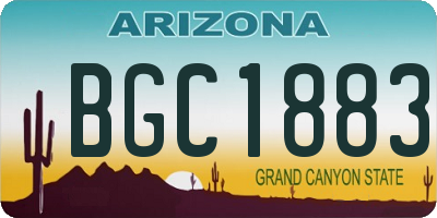 AZ license plate BGC1883