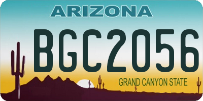 AZ license plate BGC2056