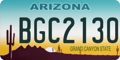 AZ license plate BGC2130