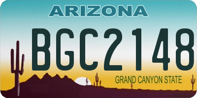 AZ license plate BGC2148