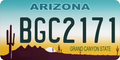 AZ license plate BGC2171