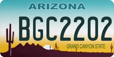 AZ license plate BGC2202