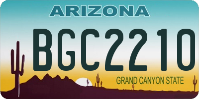 AZ license plate BGC2210