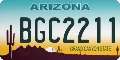 AZ license plate BGC2211