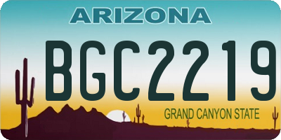 AZ license plate BGC2219