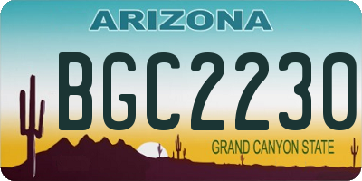 AZ license plate BGC2230