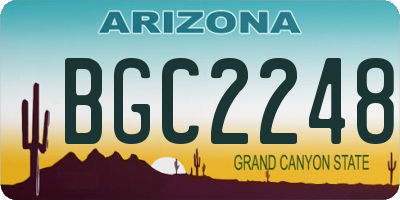 AZ license plate BGC2248