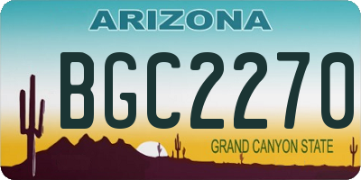 AZ license plate BGC2270