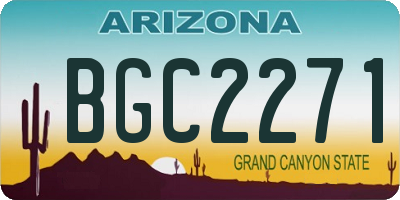 AZ license plate BGC2271