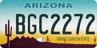 AZ license plate BGC2272