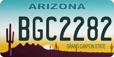 AZ license plate BGC2282