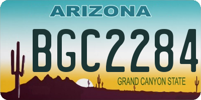AZ license plate BGC2284
