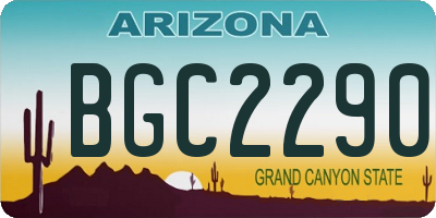 AZ license plate BGC2290