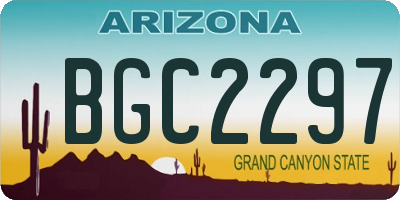 AZ license plate BGC2297