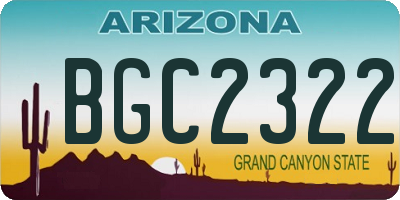 AZ license plate BGC2322