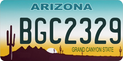 AZ license plate BGC2329