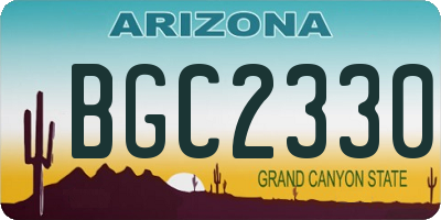 AZ license plate BGC2330