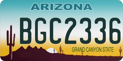 AZ license plate BGC2336
