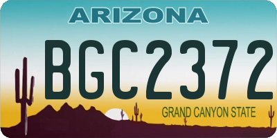 AZ license plate BGC2372