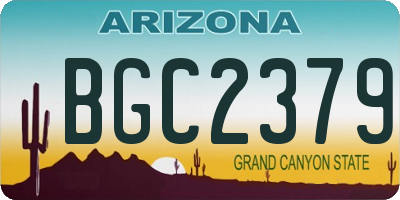 AZ license plate BGC2379