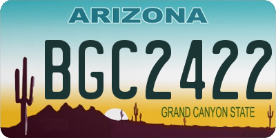 AZ license plate BGC2422