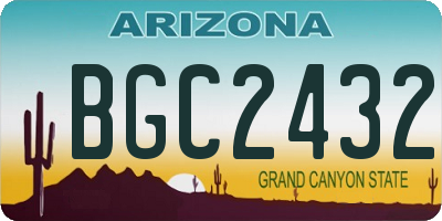 AZ license plate BGC2432